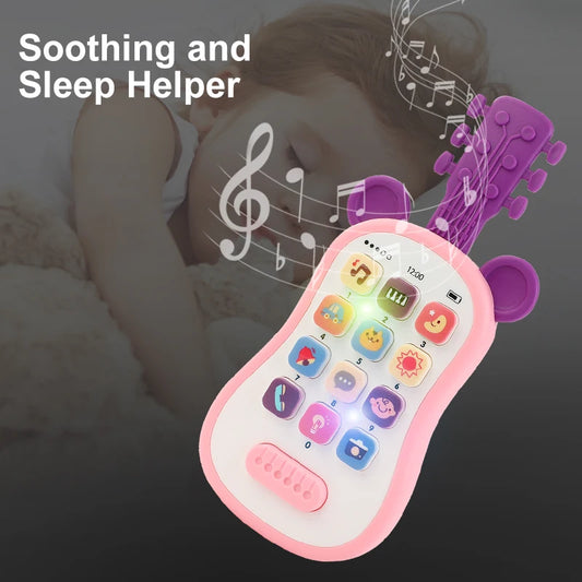 Baby Early Education Toys Guitar phone Sound Toys Kid Multi functional Music Phones Analog Phones story machine for Children