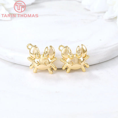 (129) 12x23MM 24K Gold Color Plated Brass Fish Charms Pendants High Quality Jewelry Accessories