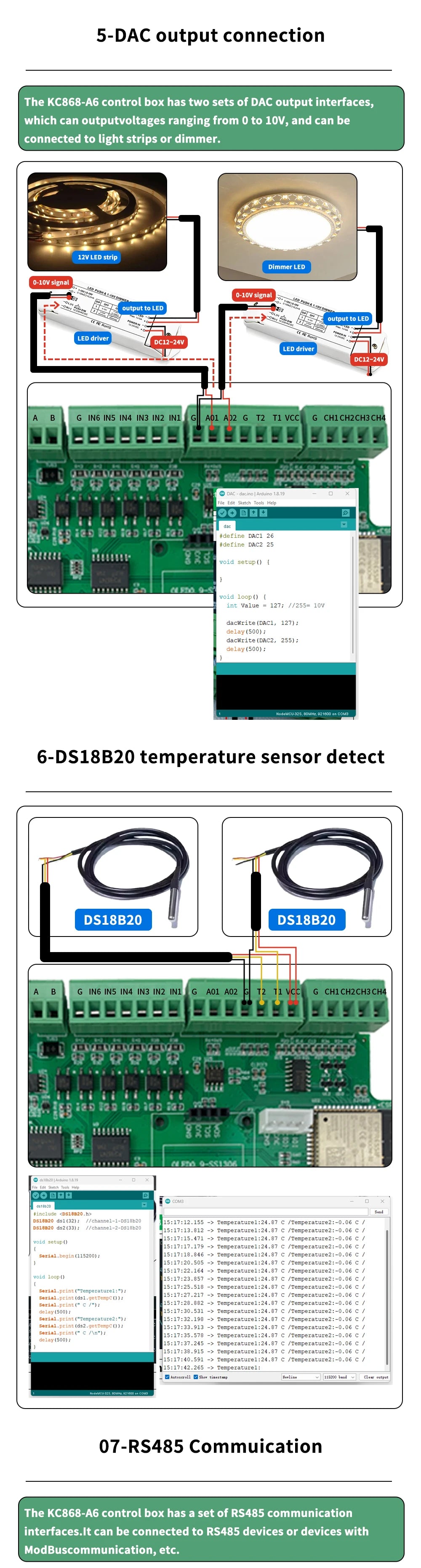 A6 Esphome-Relaisplatine ermöglicht ARDUINO IDE-Programmierung und ESPhome-Programmierung Bietet alle Arten von Beispielcodes Unterstützt MQTT