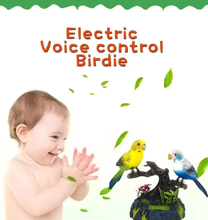 Sound And Voice Control Stimulation Induction Cage Bird Cage Sound Electric Bird Pet Toy Garden Display Children's Toy Gifts