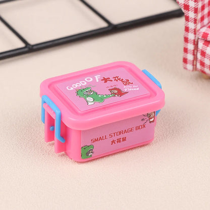 New 1PC 1/12 Dollhouse Mini Plastic Storage Box Model Dollhouse Home Life Scene Decoration Accessories For Kid Pretend Play Toy