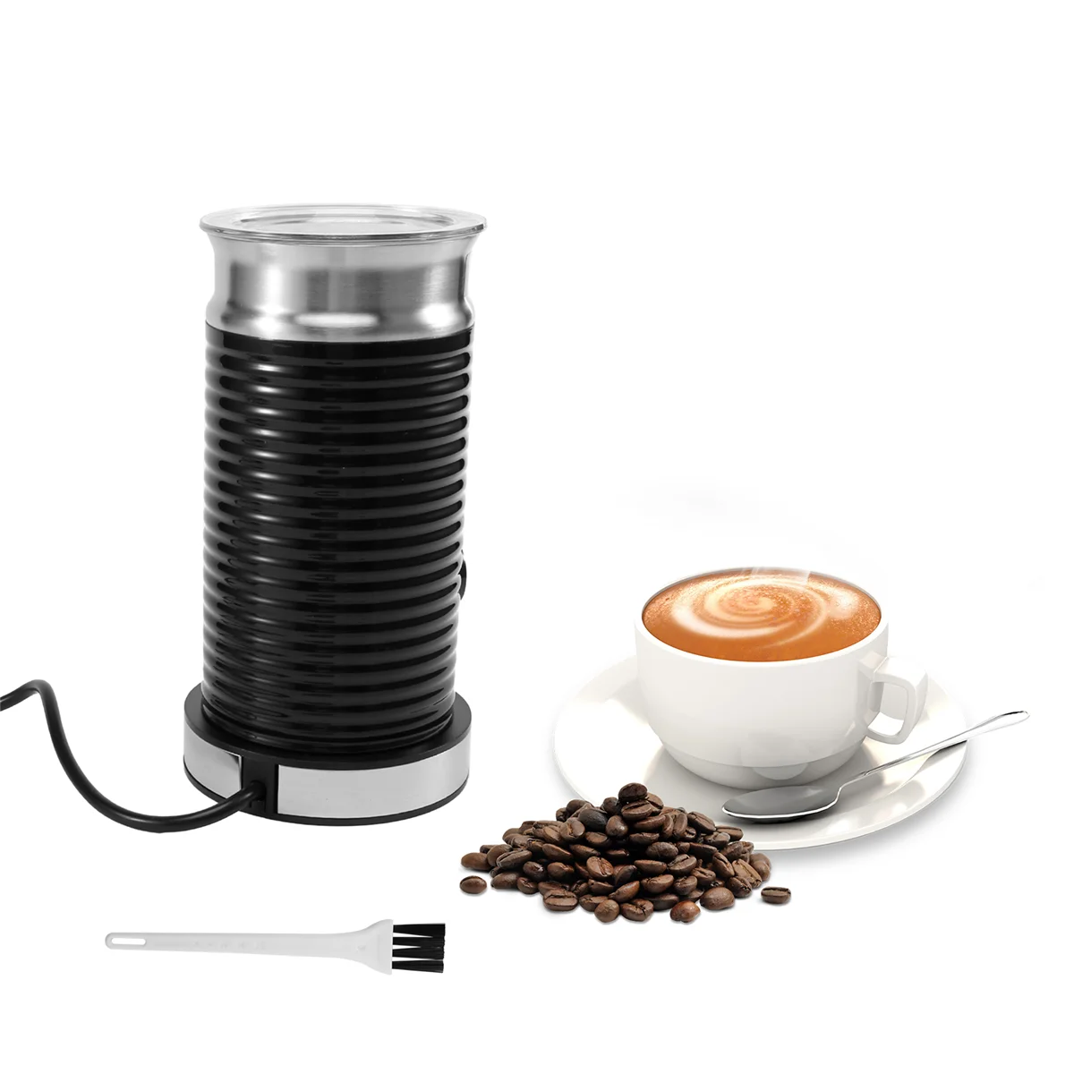 New Automatic Hot and Cold Milk Froth Machine Home Cappuccino Coffee Maker Companion Milk Frother, EU Plug