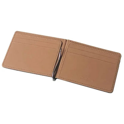 New Solid Color Men Wallet Small Short Skin Wallets Purses PU Leather Money Clips Sollid Thin Wallet  Men Purses 4 Colors