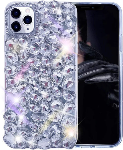 Luxury 3D Crystal Diamond Bling Sparkle Glitter Case for IPhone 14 Plus 13 11 15 Pro Max 12 Mini XS XR X 14Pro Women Girls Cover