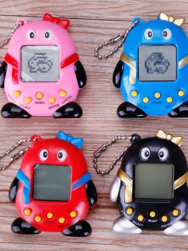 Creative Penguin Shaped Electronic Pet Game Tamagotchi Toy 168 Pets In 1 Virtual Pet Electronic Toys Kids Funny Gifts E Pet Toy