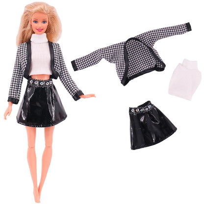 30cm Doll Clothes Doll Dress Fashion Outfit Shirt Casual Wear Skirt For 11.8Inch&1/6 BJD Blythe Doll Clothes Doll Accessories