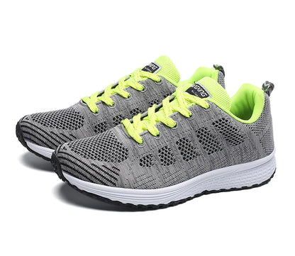 New Sneakers For Women Breathable Fashion Trainers Plus Size Women Sneakers Mesh Fabric Lace Up Women Shoes Female Footwear