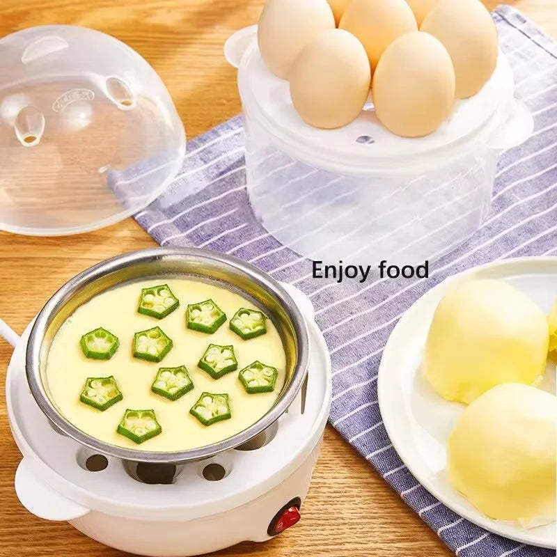 Single and double layer multifunctional egg cooker corn syrup ready-to-eat breakfast boiled egg steamer kitchen appliances