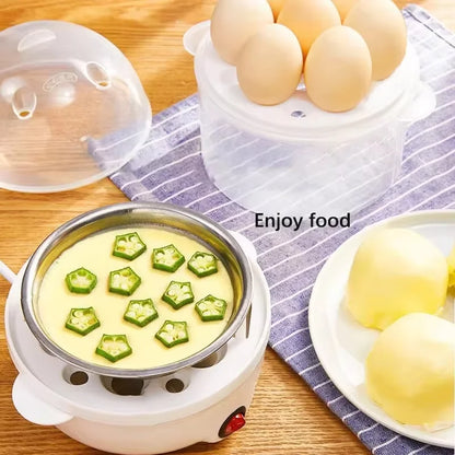 Single and double layer multifunctional egg cooker corn syrup ready-to-eat breakfast boiled egg steamer kitchen appliances