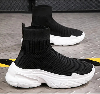 Footwear men's high top sports tennis shoes Luxury designer shoes Mesh breathable socks free boots Fashion casual men's shoes