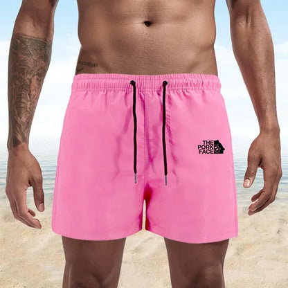 2024 Quick-drying Swimming Trunks Men's Swimsuit Swim Trunks Summer Bathing Pocket Beach Shorts Surf Drawstring Boxers S-4XL