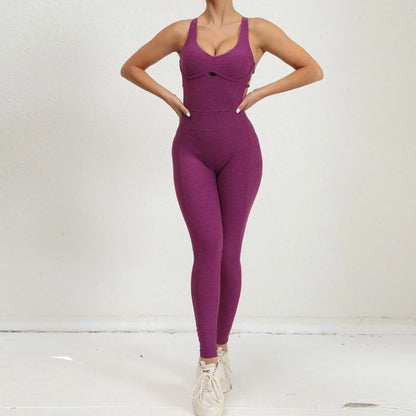 New Nylon Pad Women Yoga Set Rompers One Piece Jumpsuit Gym Exercise Sports Bra Romper Fitness Shorts Sportwear Active Suit