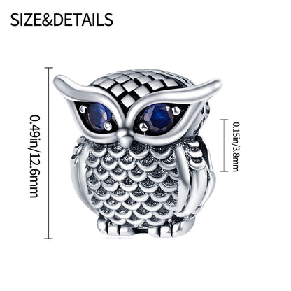 925 Silver Animal Series Hedgehog Owl Chameleon Charm Beads Fit Pandora Bracelets DIY Anniversary Party Birthday Gifts Jewelry