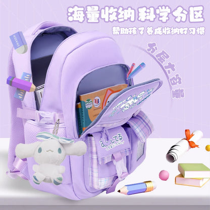 2024 new Sanrio Yugui Dog Schoolbag Schoolgirl Grade 1-6 high-capacity high-appearance minus load school backpack