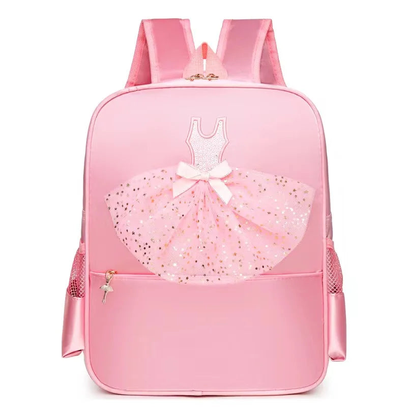 Fashionable Kids Boutique Dance Bag Pink and Purple Children Cute Waterproof Yoga Backpack for Girls