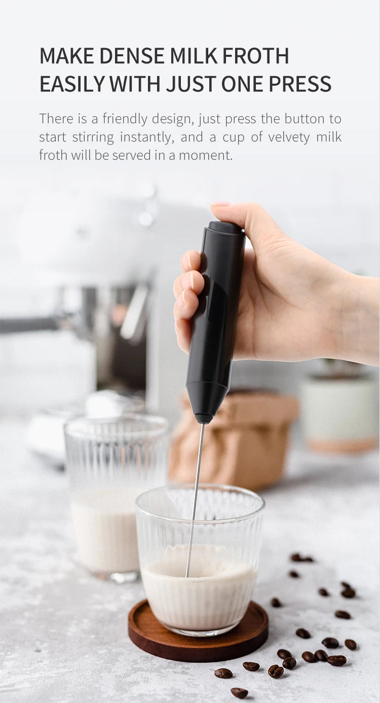 Electric Milk Frother Portable Mini Handheld Fast Foamer Coffee Cappuccino Whisk Mixer Food Blender