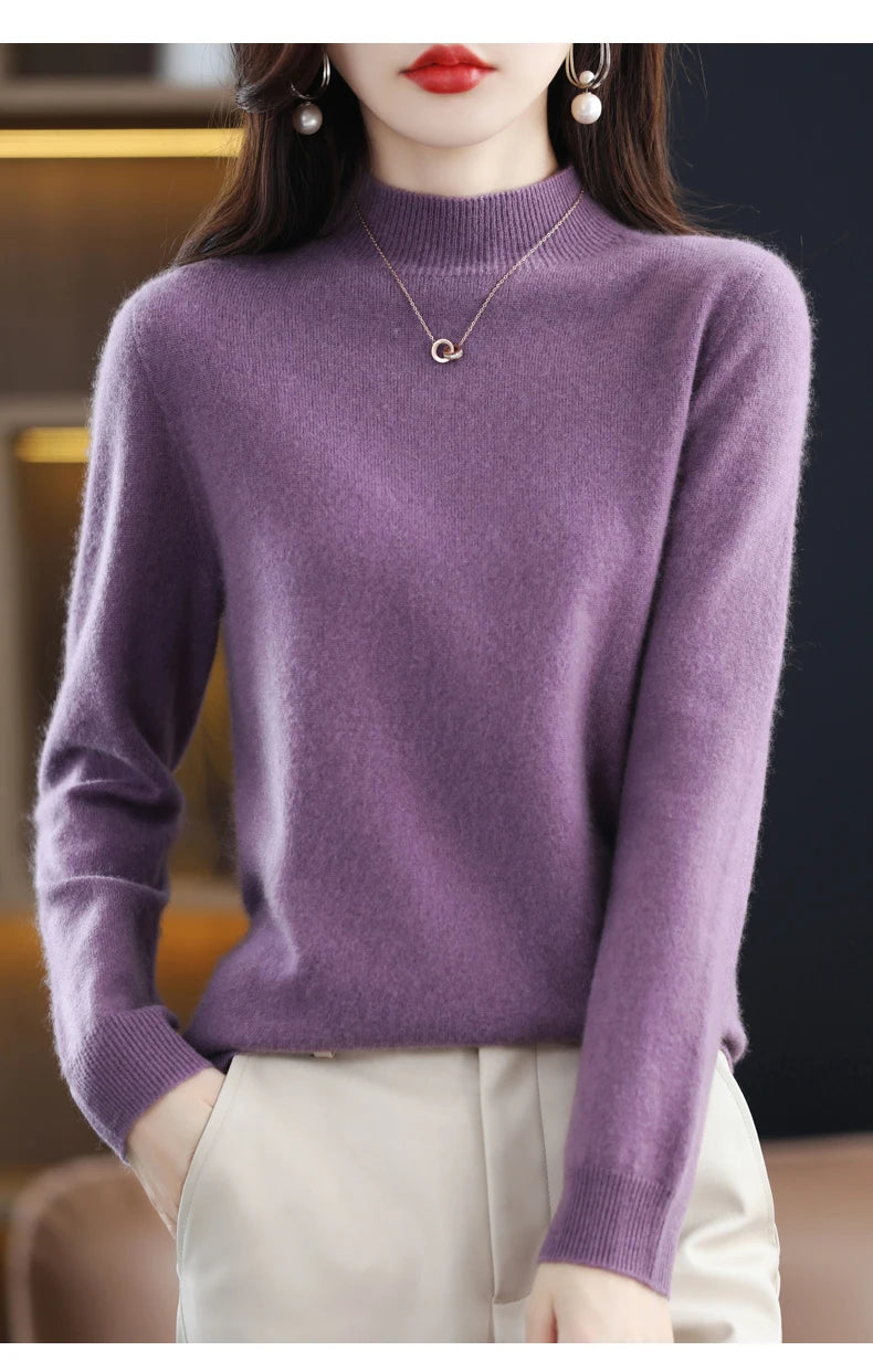 Cashmere Sweater Female 100% Merino Wool Winter Women Knitted Femme Pullover Top Winter Warm Women's 2024 New