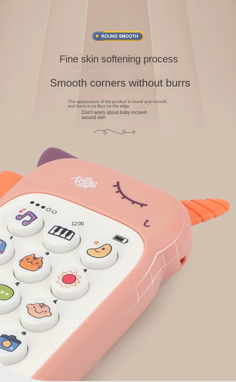 Baby Phone Toy Music Sound Telephone Sleeping Toys With Teether Simulation Phone Kids Infant Early Educational Toy Kids Gifts