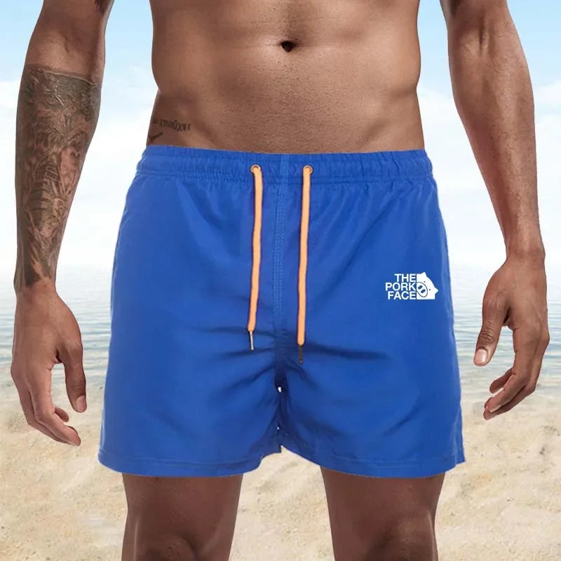 2024 Quick-drying Swimming Trunks Men's Swimsuit Swim Trunks Summer Bathing Pocket Beach Shorts Surf Drawstring Boxers S-4XL