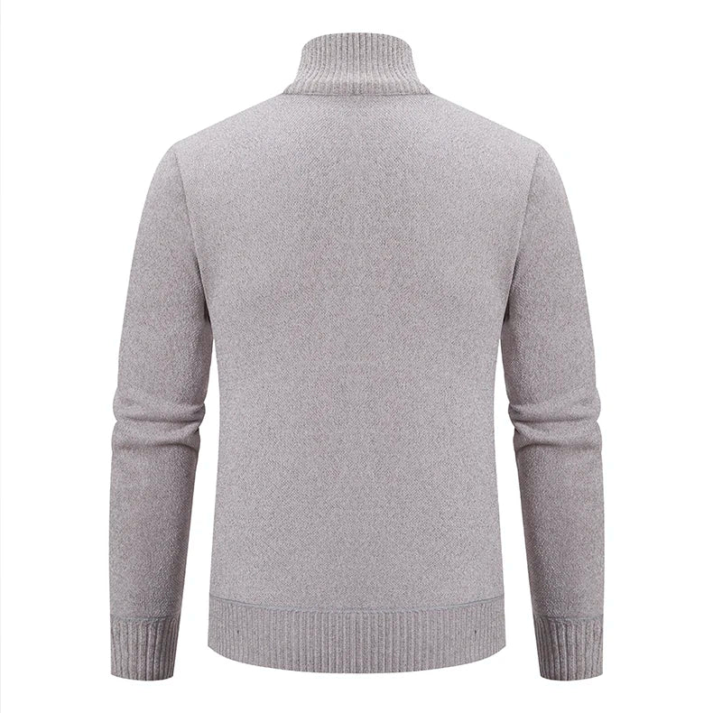 2023 Knitwear Spring and Autumn Men's Stand-up Collar Thick Warm Cardigan Sweater Winter Loose Casual Coat