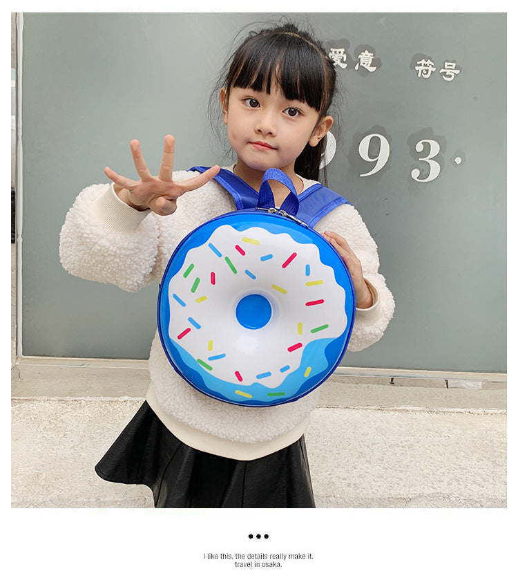 Cartoon Kids Backpack Cute Donut Eggshell Bag Fun Kindergarten Kids Backpack Boys Girls Backpack