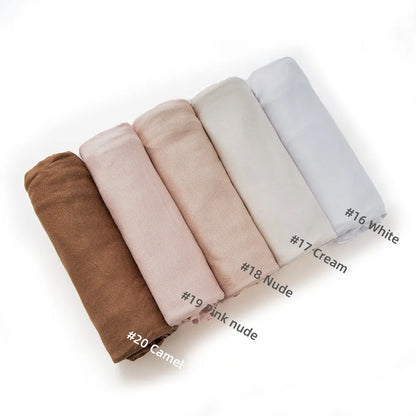 29Colors Premium Jersey Hijab Scarf Solid Muslim Long Scarves Turban Shawl Elastic Cotton Arab Headscarf Head Wraps Saudi Hijabs