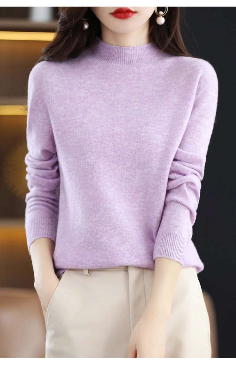 Cashmere Sweater Female 100% Merino Wool Winter Women Knitted Femme Pullover Top Winter Warm Women's 2024 New