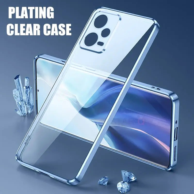 Luxury Plating Clear Case For Xiaomi Redmi Note 12 Pro 5g 12s 4g 12pro Plus Soft Silicone Transparent Bumper Back Cover Note12 S