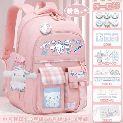 2024 new Sanrio Yugui Dog Schoolbag Schoolgirl Grade 1-6 high-capacity high-appearance minus load school backpack