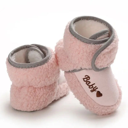 Winter Models of Newborn Baby Toddler Shoes Baby Boy Baby Girl First Walker Cotton Shoes Warm Plus Velvet Snow Boots Anti-slip