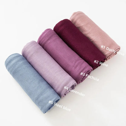 29Colors Premium Jersey Hijab Scarf Solid Muslim Long Scarves Turban Shawl Elastic Cotton Arab Headscarf Head Wraps Saudi Hijabs