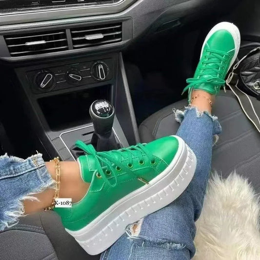 Women Platform Sneakers Shoes For Women 2023 Autumn Woman Lace Up Vulcanized Casual Women Shoes Plus Size  zapatillas