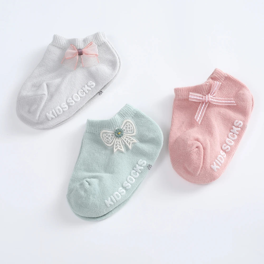 3 Pairs Newborn Socks Spring Summer Baby Boys Girls Cotton Solid Breathable Infant Girl Soft Cute Socks Kids Socks