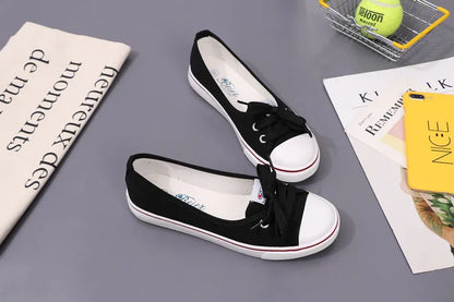 Women's Canvas Small White Shallow Cut Summer Flat Sport Casual Ladies Soft Shoessneakers Zapatillas Deporte Platform Sneakers