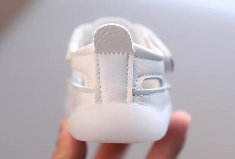 Baby Sandals Summer Infant Beach Shoes Baby Boy Girl Sandals Newborn First Walkers Soft PU Leather Close-toed Sandals For Baby