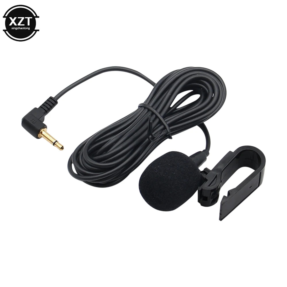 Mini Car Audio Microphone 3.5mm Clip Jack Plug Mic Stereo Professionals Wired External Microphone For Auto DVD Radio 3m Long