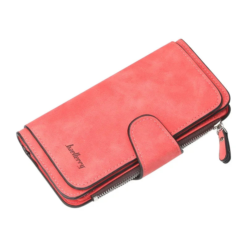 Baellerry Wallet Women Leather Luxury Card Holder Clutch Casual Women Wallets Zipper Pocket Hasp Ladies Wallet Female Purse