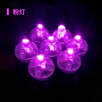 Miniature LED Flash/Monochrome Round Ball Lights Diy Dollhouse/Buiding Sand Table Scene Luminous Materials Accessory 10Pcs