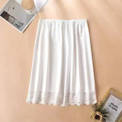 Basic Underskirt Modal Female Half Length Skirt Lace Slip Innerwear Short Skirt Women Half Slip Dress Petticoat