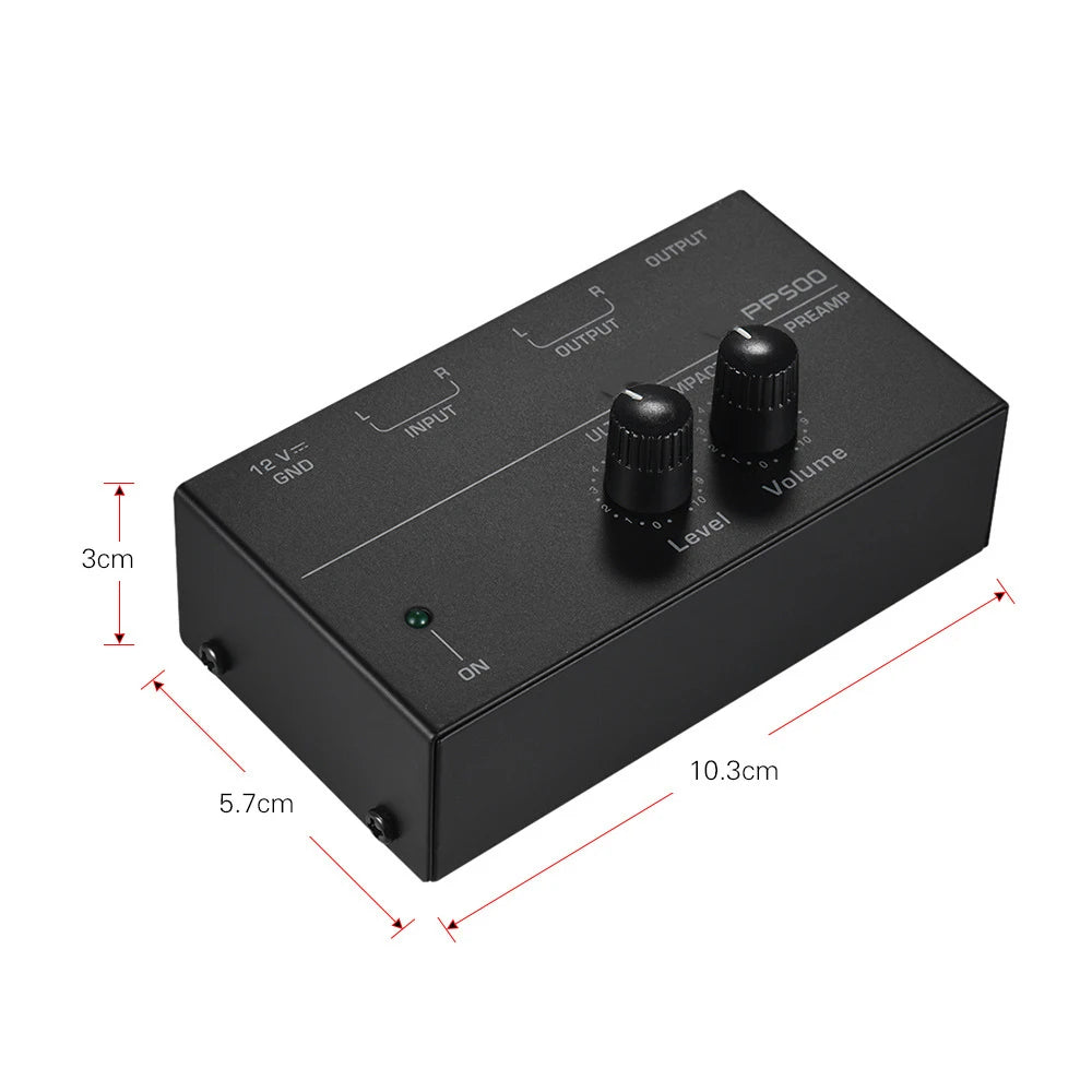 New PP500 Phono Preamp Preamplifier with Level Volume Control for LP Vinyl Turntable