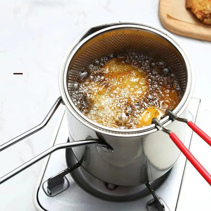 304 Stainless Steel Basket Pot Fryer Fry Deep Frying Fish Strainer French Japanese Chips Mesh Pasta Pan Wire Kitchen Turkey Onio