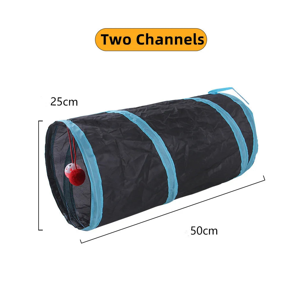 Cat Tunnel Pet Supplies Cat S T Pass Play Tunnel Foldable Cat Tunnel Cat Toy Breathable Drill Barrel for Indoor loud paper