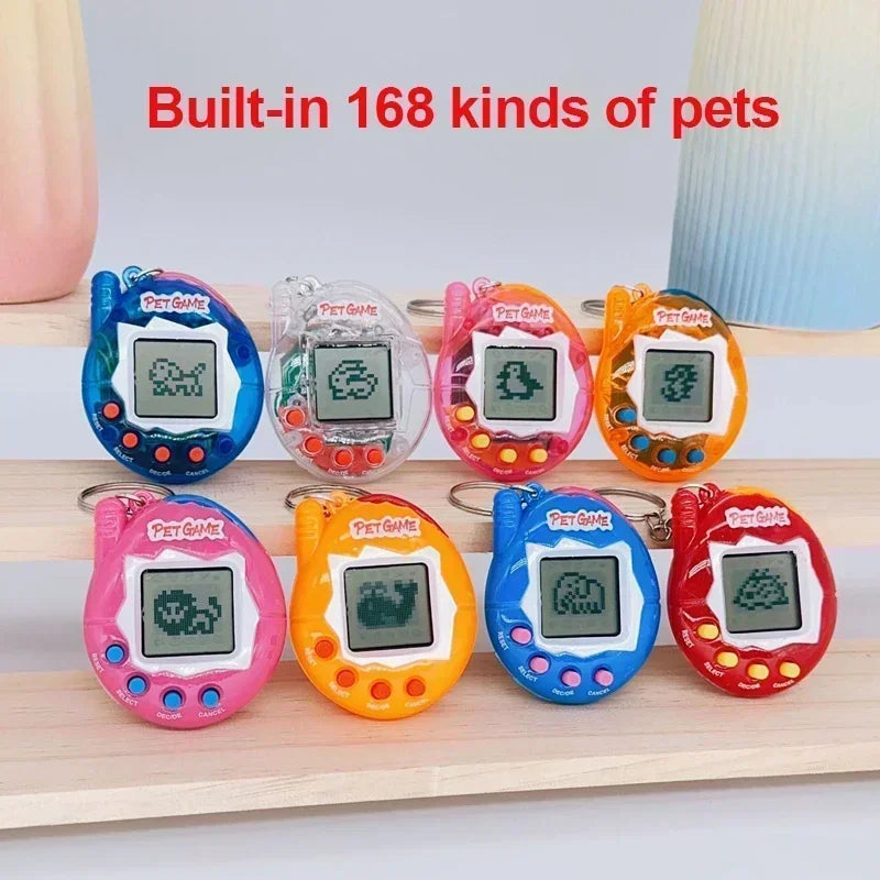 1PC Transparent Electronic Pets Tamagotchi Nostalgic 168 Pets In One Virtual Cyber Digital Nostalgic Funny Toys Pixel Funny Play