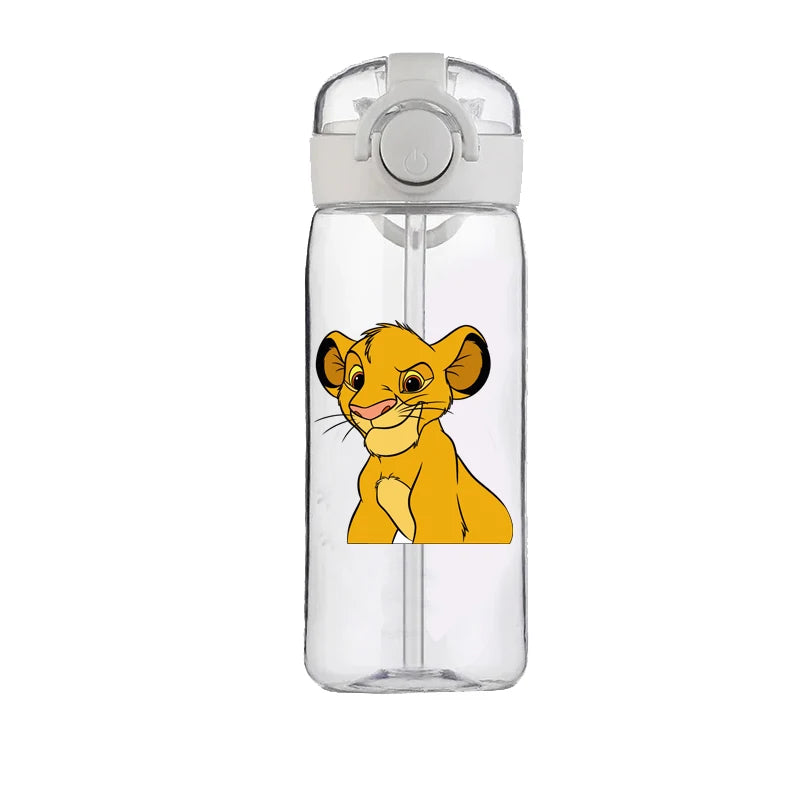 400ML Disney Water Cup Large Capacity Food Grade Plastic Heat Resistant Kettle Cartoon The Lion King Simba Boy Student Cup Gift