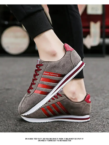 Men's Fashion Tennis Shoes Canvas Running Shoes Comfortable Flat Vulcanized Shoes Men's Breathable Gym Sports Men's Footwear