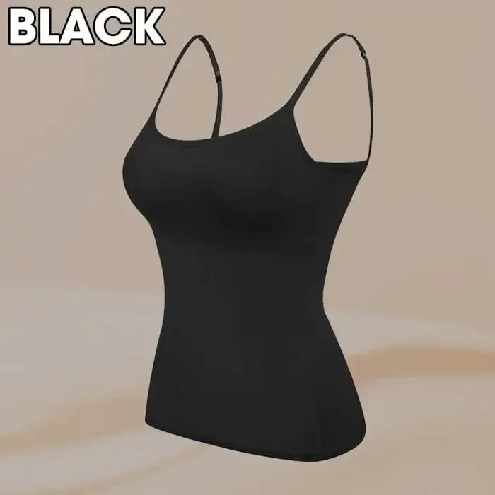 Sexy Women Tops Solid Padded Bra Spaghetti Camisole Top Women Vest Women Camisole with Built in Bra Cami Top Vest Tank Top 2024