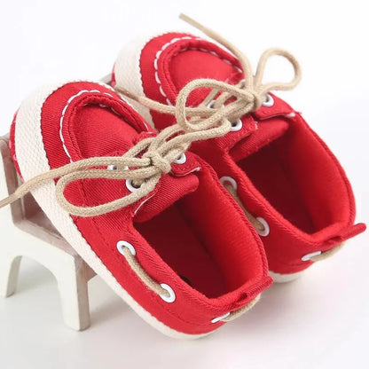 Walking Baby Shoes Sailor Formal Canvas Soft Sole Newborn Boy Girl Toddler Casual