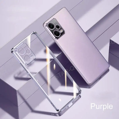 Luxury Plating Clear Case For Xiaomi Redmi Note 12 Pro 5g 12s 4g 12pro Plus Soft Silicone Transparent Bumper Back Cover Note12 S