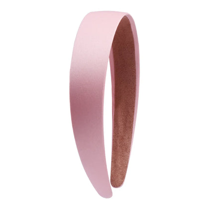 1/2 stücke Plain 3CM Breite Satin Stirnband Mädchen Stoff Überzogene Harz Haarbänder Kunststoff Haar Hoop Kinder Elastische Bänder Haar Zubehör