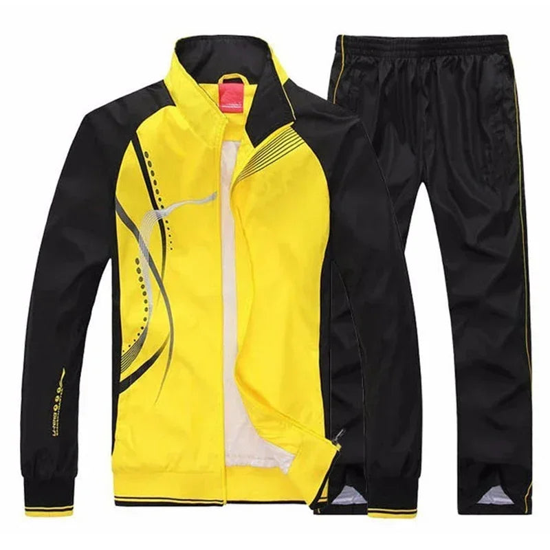 Men's Casual Tracksuit Running Jogging Athletic Sports Set Fitness 2 Pieces Jacket + Sweatpants Basketball Football Track Suits